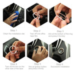 Adesivo con anello decorativo a forma di diamante per l'avviamento One-Touch dell'auto