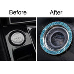 Adesivo con anello decorativo a forma di diamante per l'avviamento One-Touch dell'auto