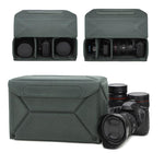 Borsa modulare multifunzione per fotocamera, custodia protettiva ecologica per fotocamere mirrorless/DSLR e obiettivi., M Gray, L Gray, M Black, L Black