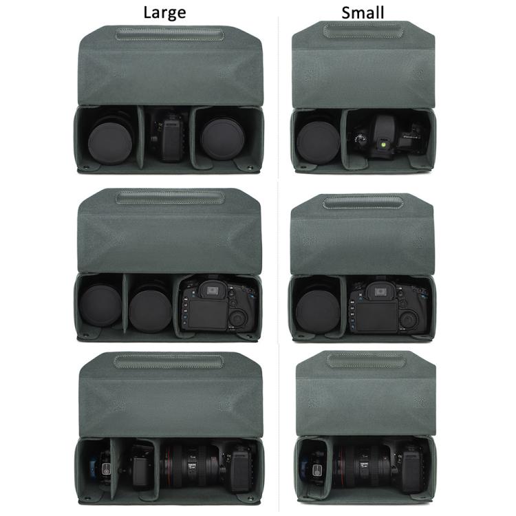Borsa modulare multifunzione per fotocamera, custodia protettiva ecologica per fotocamere mirrorless/DSLR e obiettivi., M Gray, L Gray, M Black, L Black