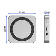 Blueendless M3NF M.2 NVMe Magnetic Hard Drive Enclosure PD100W Built-In Turbo Fan Solid-State Portable Hard Drive Enclosure, M3NF