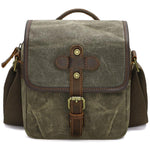 Borsa a tracolla in tela cerata per fotocamera con divisori regolabili, ideale per fotografia DSLR e viaggi., L Dusty Yellow, L Army Green, L Deep Gray, S Army Green, S Dusty Yellow, S Deep Gray