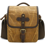 Borsa a tracolla in tela cerata per fotocamera con divisori regolabili, ideale per fotografia DSLR e viaggi., L Dusty Yellow, L Army Green, L Deep Gray, S Army Green, S Dusty Yellow, S Deep Gray