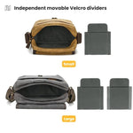 Borsa a tracolla in tela cerata per fotocamera con divisori regolabili, ideale per fotografia DSLR e viaggi., L Dusty Yellow, L Army Green, L Deep Gray, S Army Green, S Dusty Yellow, S Deep Gray