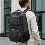 Zaino fotografico QISEMIAN con inserto rimovibile, zona di separazione asciutto/bagnato, divisori personalizzabili per fotocamere e laptop da 16 pollici.