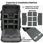 AK818 Borsa fotografica impermeabile antifurto a doppia tracolla, zaino fotografico di grande capacità