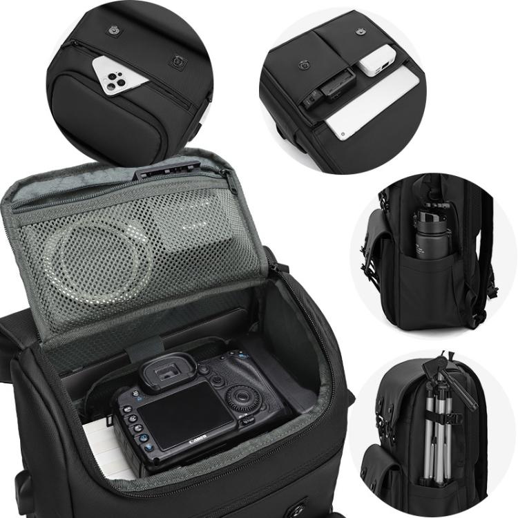 AK818 Borsa fotografica impermeabile antifurto a doppia tracolla, zaino fotografico di grande capacità