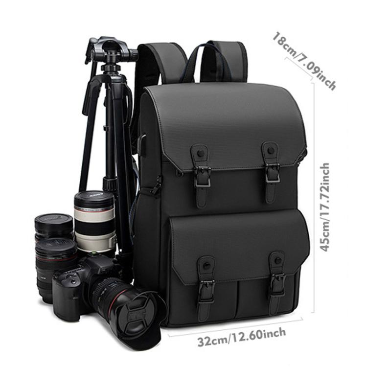 AK818 Borsa fotografica impermeabile antifurto a doppia tracolla, zaino fotografico di grande capacità