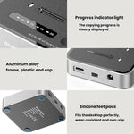 Blueendless SD08 Dual-Bay NVMe SSD Enclosure M.2 Offline Cloning Device 20Gbps High-Speed Solid-State Drive Case, US Plug, EU Plug, UK Plug