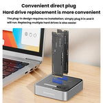 Blueendless SD08 Dual-Bay NVMe SSD Enclosure M.2 Offline Cloning Device 20Gbps High-Speed Solid-State Drive Case, US Plug, EU Plug, UK Plug