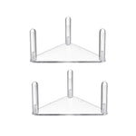 Set di 2 porta-palline triangolari in acrilico facili da montare, Transparent 1pc, Transparent 2pcs /Set, Black 1pc, Black 2pcs /Set