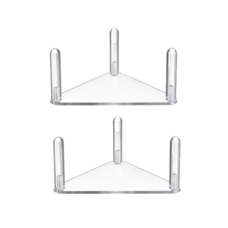 Set di 2 porta-palline triangolari in acrilico facili da montare, Transparent 1pc, Transparent 2pcs /Set, Black 1pc, Black 2pcs /Set