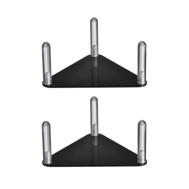 Set di 2 porta-palline triangolari in acrilico facili da montare, Transparent 1pc, Transparent 2pcs /Set, Black 1pc, Black 2pcs /Set