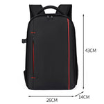 Zaino impermeabile di grande capacità per fotocamera DSLR, borsa multifunzionale leggera e casual., Waterproof Casual Bag