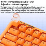 MOFii 711 Pearl Semi-Transparent Triple-Mode Bluetooth RGB Backlit Wireless Keyboard