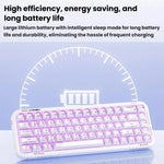MOFii 711 Pearl Semi-Transparent Triple-Mode Bluetooth RGB Backlit Wireless Keyboard