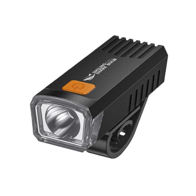 Luce per bicicletta portatile ad alta luminosità con 4 modalità, ideale per uscite notturne all'aperto., SMILING SHARK QX-D404