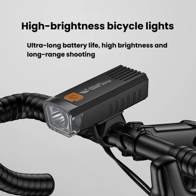 Luce per bicicletta portatile ad alta luminosità con 4 modalità, ideale per uscite notturne all'aperto., SMILING SHARK QX-D404