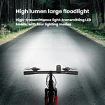 Luce per bicicletta portatile ad alta luminosità con 4 modalità, ideale per uscite notturne all'aperto., SMILING SHARK QX-D404
