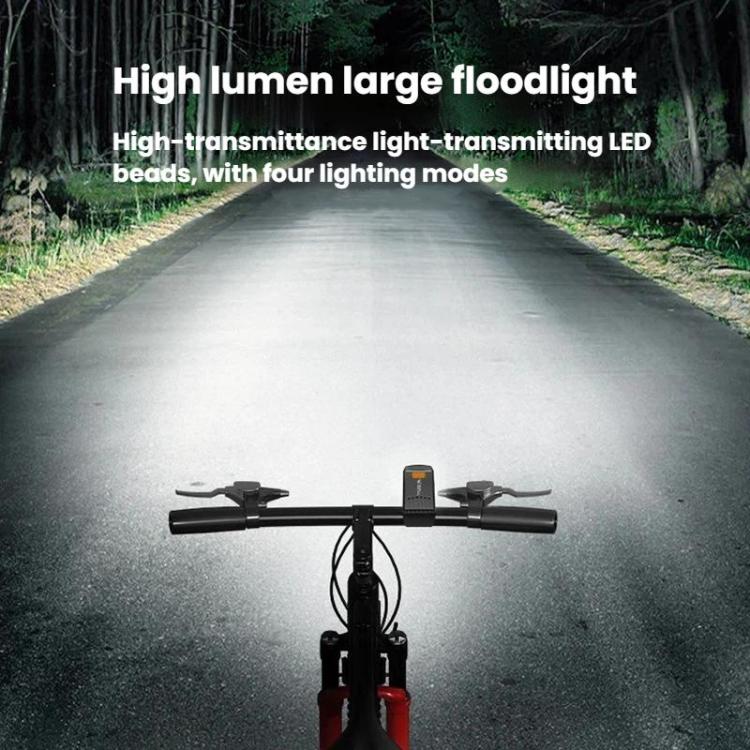 Luce per bicicletta portatile ad alta luminosità con 4 modalità, ideale per uscite notturne all'aperto., SMILING SHARK QX-D404