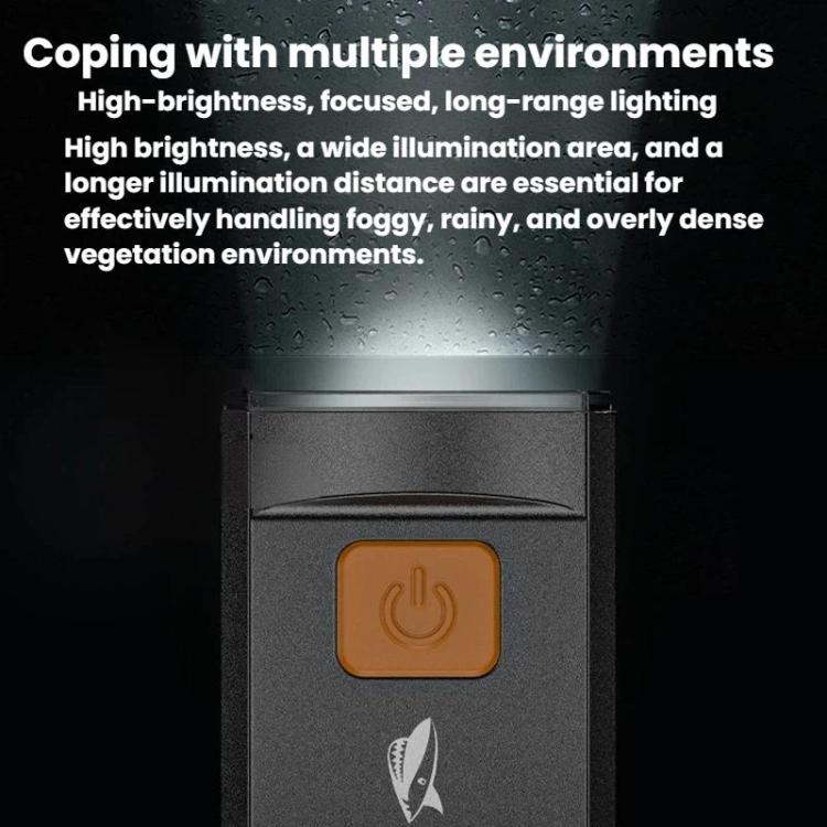 Luce per bicicletta portatile ad alta luminosità con 4 modalità, ideale per uscite notturne all'aperto., SMILING SHARK QX-D404