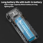 Luce per bicicletta portatile ad alta luminosità con 4 modalità, ideale per uscite notturne all'aperto., SMILING SHARK QX-D404