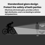 Luce per bicicletta portatile ad alta luminosità con 4 modalità, ideale per uscite notturne all'aperto., SMILING SHARK QX-D404