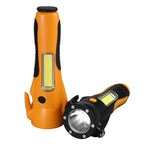 Faro da lavoro multifunzionale di emergenza ad alta intensità con LED COB magnetici e martello di sicurezza per auto.