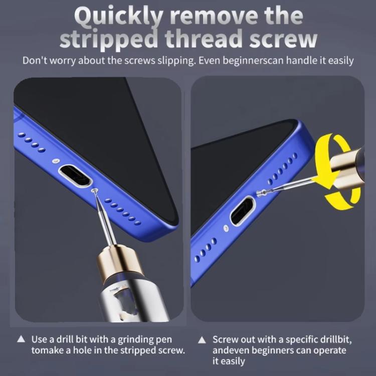 Kit di punte per trapano a scorrimento e perforazione in lega LAN RUI U8S, With Knife handle, With Grinding Pen