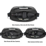 Borsa a tracolla da uomo QISEMIAN per fotocamera, con divisori interni rimovibili per attrezzatura digitale.