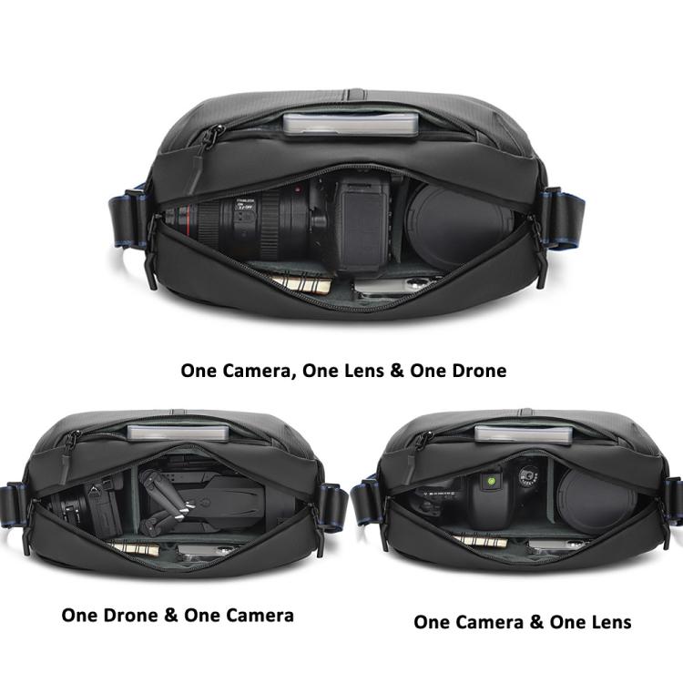 Borsa a tracolla da uomo QISEMIAN per fotocamera, con divisori interni rimovibili per attrezzatura digitale.