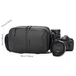Borsa a tracolla da uomo QISEMIAN per fotocamera, con divisori interni rimovibili per attrezzatura digitale.