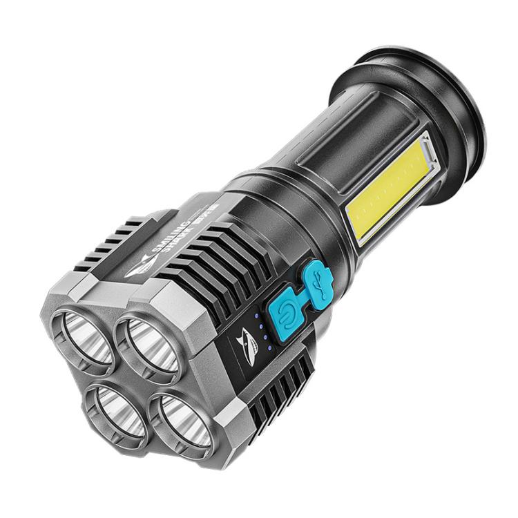 SMILING SHARK 863B Torcia LED portatile ad alta luminosità per esterni con luce laterale, 863B