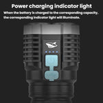SMILING SHARK 863B Torcia LED portatile ad alta luminosità per esterni con luce laterale, 863B