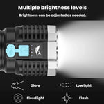 SMILING SHARK 863B Torcia LED portatile ad alta luminosità per esterni con luce laterale, 863B