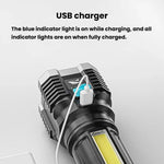 SMILING SHARK 863B Torcia LED portatile ad alta luminosità per esterni con luce laterale, 863B