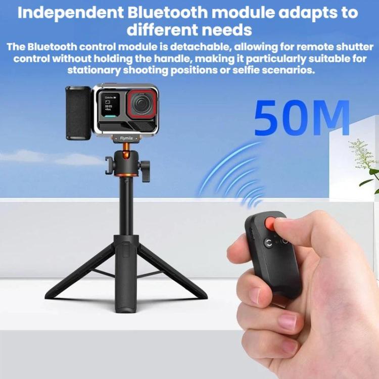 Impugnatura magnetica a sgancio rapido Flymile per action camera Insta360 Ace Pro / 2 / X5, ideale per riprese di strada.