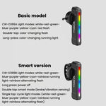 Fanale posteriore colorato per bicicletta, luce notturna di segnalazione per mountain bike e bici da strada., SMILING SHARK CW-D386A Basic Version, SMILING SHARK CW-D386B Smart Version