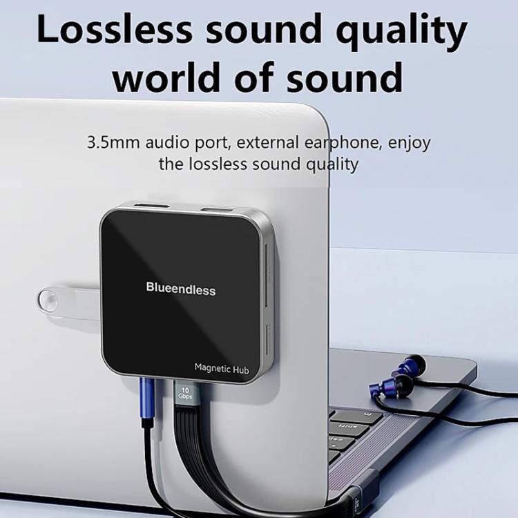 Hub Dock Magnetico Type-C 8 Porte 4K 60Hz USB3.2
