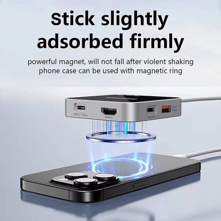Hub Dock Magnetico Type-C 8 Porte 4K 60Hz USB3.2