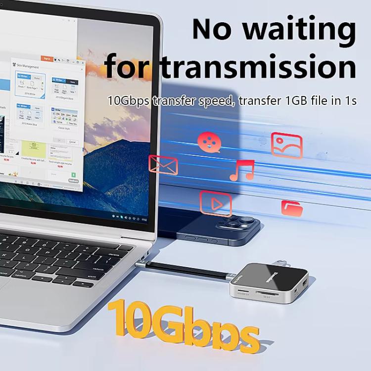 Hub Dock Magnetico Type-C 8 Porte 4K 60Hz USB3.2