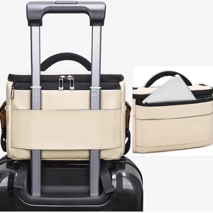 Borsa a tracolla QISEMIAN per fotocamera, resistente all'acqua, con attacco per treppiede e cinghia per il trasporto su trolley., XK0042 Orange, XK0042 Green