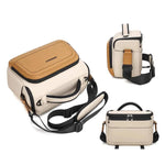 Borsa a tracolla QISEMIAN per fotocamera, resistente all'acqua, con attacco per treppiede e cinghia per il trasporto su trolley., XK0042 Orange, XK0042 Green