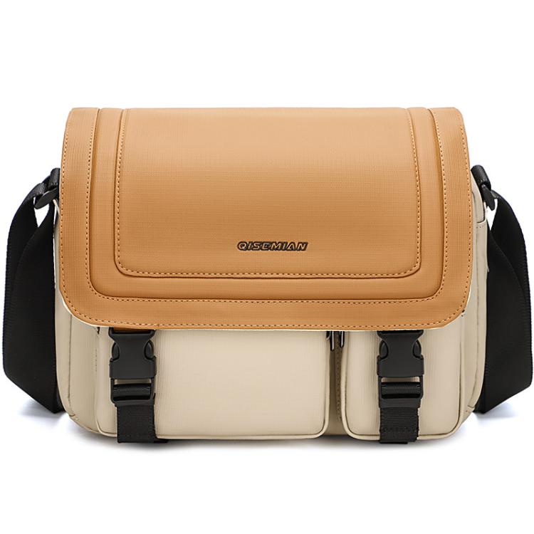 Borsa a tracolla QISEMIAN per fotocamera, resistente all'acqua, con attacco per treppiede., XK0040 Orange, XK0040 Green