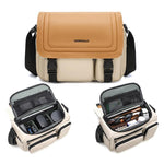 Borsa a tracolla QISEMIAN per fotocamera, resistente all'acqua, con attacco per treppiede., XK0040 Orange, XK0040 Green