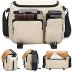 Borsa a tracolla QISEMIAN per fotocamera, resistente all'acqua, con attacco per treppiede., XK0040 Orange, XK0040 Green