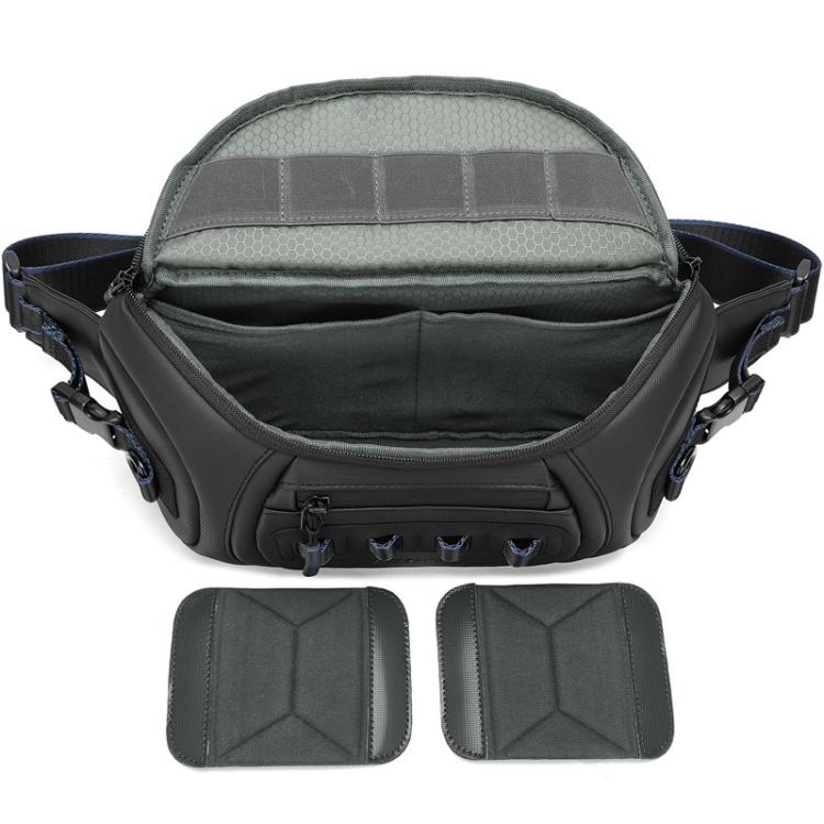 Borsa a tracolla/petto QISEMIAN per fotocamera da uomo con divisori rimovibili, ideale per la città e il pendolarismo.