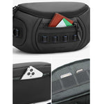 Borsa a tracolla/petto QISEMIAN per fotocamera da uomo con divisori rimovibili, ideale per la città e il pendolarismo.