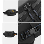 Borsa a tracolla/petto QISEMIAN per fotocamera da uomo con divisori rimovibili, ideale per la città e il pendolarismo.