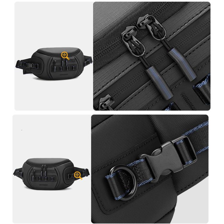 Borsa a tracolla/petto QISEMIAN per fotocamera da uomo con divisori rimovibili, ideale per la città e il pendolarismo.